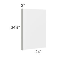 Charlotte White Appliance End Panel with a 3" Return