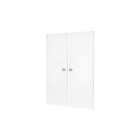 35 Inch Tall Deluxe Doors for Easy Track Closet System - White (Pair)