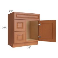 Lexington Cinnamon Glaze 30x21 Vanity Sink Base Cabinet (Door on Right)