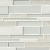 Fantasia Blanco Interlocking Pattern 12" X 18" X 8mm Mosaic Tile Sample