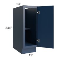 Portland Navy Blue 12" Full Height Door Base Cabinet