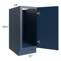 Portland Navy Blue 15" Full Height Door Base Cabinet