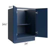  Portland Navy Blue 24" Full Height Door Base Cabinet