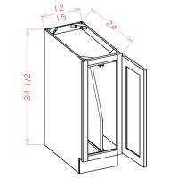 Linen Shaker 12" Full Height Door Tray Divider Base Cabinet