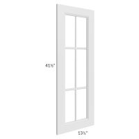 Belfast White Mullion Glass Door for a 24x42 Diagonal Corner Wall Cabinet (Cabinet Sold Separately)