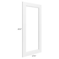 Union White 18x42 Clear Glass Door (Cabinet Sold Separately)