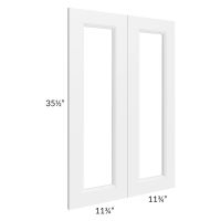 Union White 24x36 Clear Glass Door (Cabinet Sold Separately)