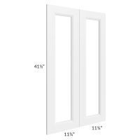 Union White 24x42 Clear Glass Door (Cabinet Sold Separately)
