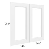 Union White 30x30 Clear Glass Door (Cabinet Sold Separately)