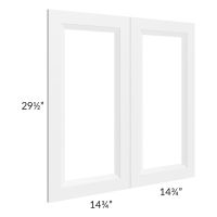Salem White 30x30 Clear Glass Door (Cabinet Sold Separately)