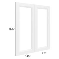 Salem White 30x36 Clear Glass Door (Cabinet Sold Separately)