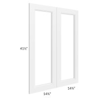Union White 30x42 Clear Glass Door (Cabinet Sold Separately)