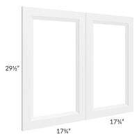 Salem White 36x30 Clear Glass Door (Cabinet Sold Separately)