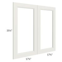 Tuscan Almond Glaze 36x36 Clear Glass Door (Cabinet Sold Separately)