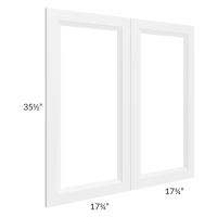Salem White 36x36 Clear Glass Door (Cabinet Sold Separately)