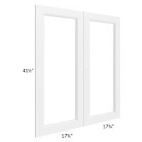 Union White 36x42 Clear Glass Door (Cabinet Sold Separately)