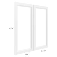Salem White 36x42 Clear Glass Door (Cabinet Sold Separately)