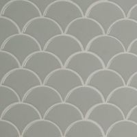 Gray Glossy Fish Scale Mosaic Wall Tile