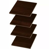 Wood 12 Inch Organizer Closet Shelf Accessory Compatible with Easy Track Closet Systems for Additional Storage