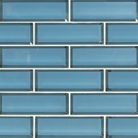 Haiku Sapphire Beveled Subway 2 X 6 X 8mm Mosaic Tile Sample