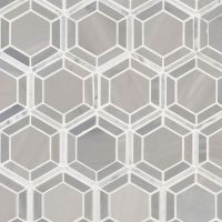 Hexagono Grigio Polished Mosaic Tile