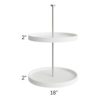 Belfast White Plastic Lazy Susan Insert for a 24x30 Diagonal Corner Wall Cabinet
