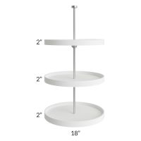 Belfast White Plastic Lazy Susan Insert for a 24x36 of 24x42 Diagonal Corner Wall Cabinet
