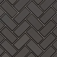 Metallic Gray Bevel Herringbone 8mm Mosaic Tile