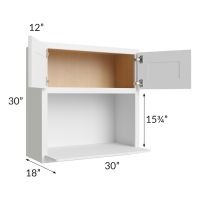 Belfast White 30x30 Microwave Wall Cabinet
