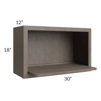 Natural Grey Shaker 30x18 Microwave Cabinet