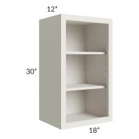 Tuscan Almond Glaze 18x30 Wall Cabinet (No Door) To Be Used With A Glass Door