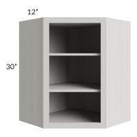 Midtown Light Grey Shaker 24x30 Corner Wall Cabinet (No Door) To Be Used With A Glass Door