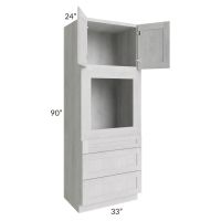 Heather Grey Shaker 33x90 Oven Cabinet