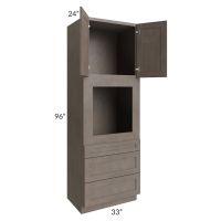 Natural Grey Shaker 33x96 Oven Cabinet