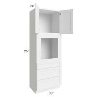 Euro Gloss White 30" 2-Drawer Range Base Cabinet