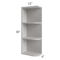 Midtown Light Grey Shaker 6x30 Open End Wall Cabinet – Left Opening