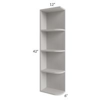 Midtown Light Grey Shaker 6x42 Open End Wall Cabinet – Left Opening