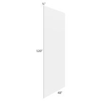 Midtown White Shaker 48 x 120 Back Panel (3/4" Thick)
