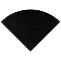 Premium Black 9" Radius Cornershelf Polished Tile