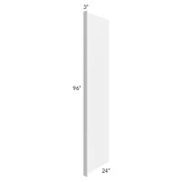 Union White 24x96 Refrigerator End Panel with 3" Stile