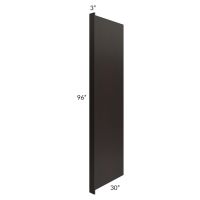 Midtown Java Shaker 30x96 Refrigerator End Panel with a 3" Return