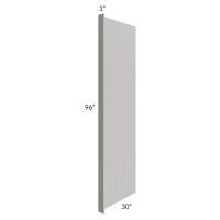 Midtown Light Grey Shaker 30x96 Refrigerator End Panel with a 3" Return
