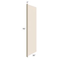 Midtown Cream Shaker 30x96 Refrigerator End Panel with a 3" Return