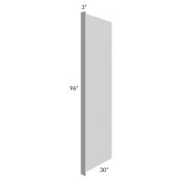 Midtown Painted Grey Shaker 30x96 Refrigerator End Panel with a 3" Return