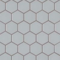 Retro Hexo Gray 6mm Matte Mosaic Wall Tile