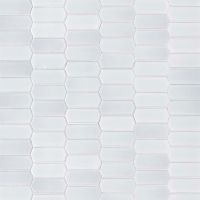 Retro Picket Bianco 8mm Glossy Wall Tile