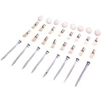 Hardware Package- 16 Pins, 8 Screws, 8 Covers - Silver 