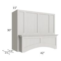 Midtown Light Grey Shaker 42" Arched Wood Hood