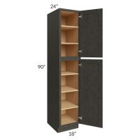 Charcoal Grey Shaker 18x90x24 Wall Pantry Cabinet