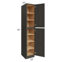 Charcoal Grey Shaker 18x96x24 Wall Pantry Cabinet